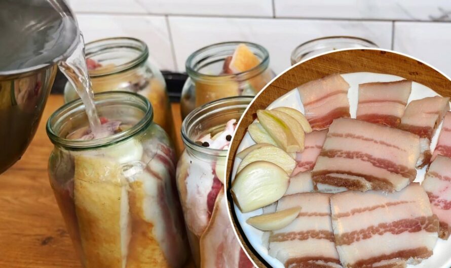 Мариноване сало в банці. Виходить дуже ніжне та ароматне
